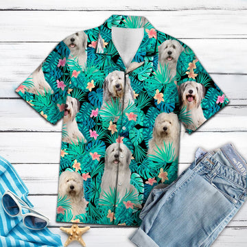 litzzy Old English Sheepdog Tropical T0307 - Hawaii Shirt Hawaii Shirt   