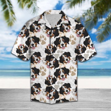 litzzy Cute Bernese Mountain Dog H3742 - Hawaii Shirt Hawaii Shirt   