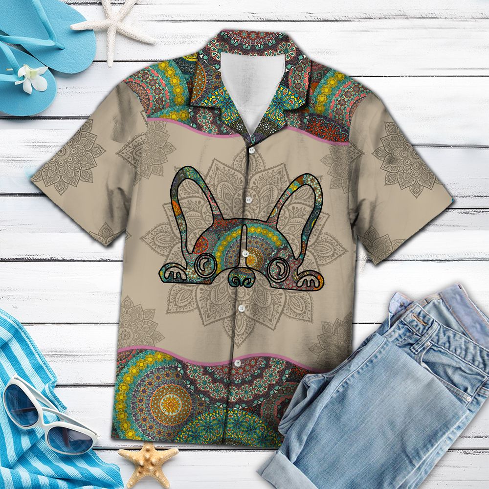 litzzy French Bulldog Mandala G5708- Hawaii Shirt Hawaii Shirt   