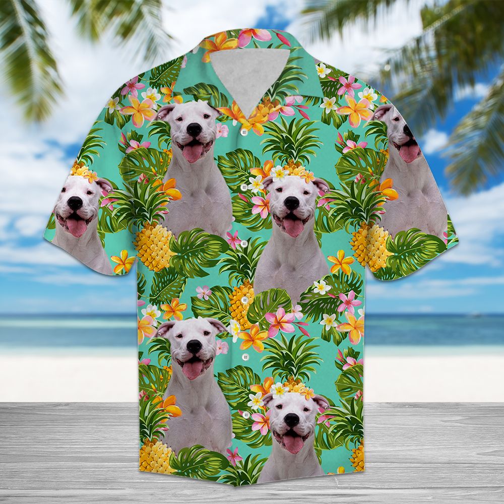 litzzy Tropical Pineapple Dogo Argentino H137075 - Hawaii Shirt Hawaii Shirt   