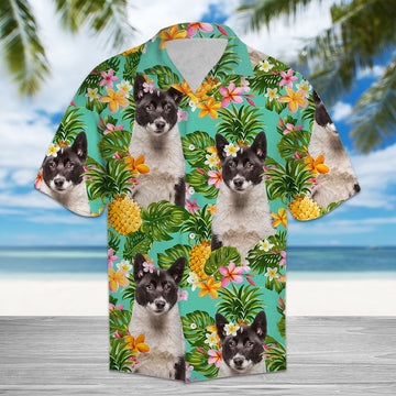 litzzy Tropical Pineapple Karelian Bear Dog H137079 - Hawaii Shirt Hawaii Shirt   