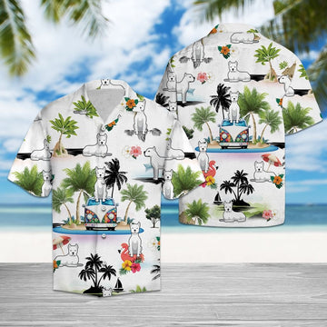 litzzy Dogo Argentino Vacation G5716 - Hawaii Shirt Hawaii Shirt   