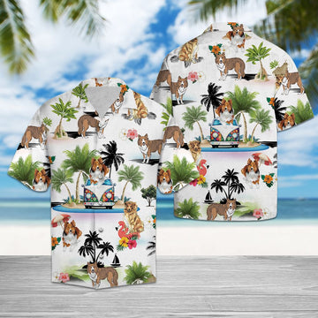 litzzy Shetland Sheepdog Vacation G5716 - Hawaii Shirt Hawaii Shirt   