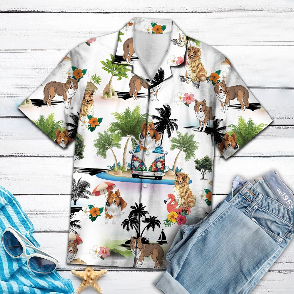 litzzy Shetland Sheepdog Vacation G5716 - Hawaii Shirt Hawaii Shirt   