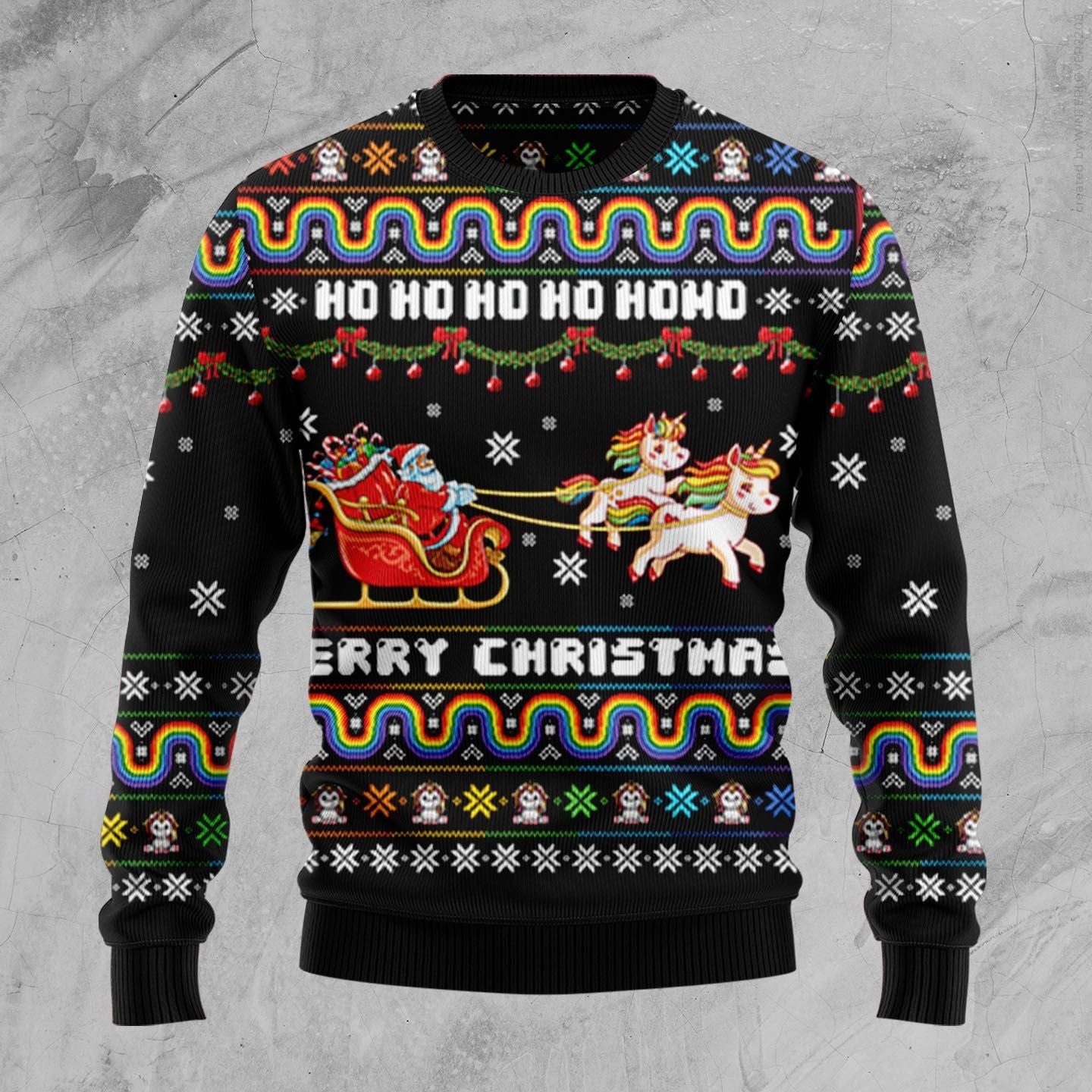 litzzy Unicorn Merry Christmas D2409 Ugly Christmas Sweater -  Best Gift For Christmas, Noel Malalan - Christmas Signature sweater   