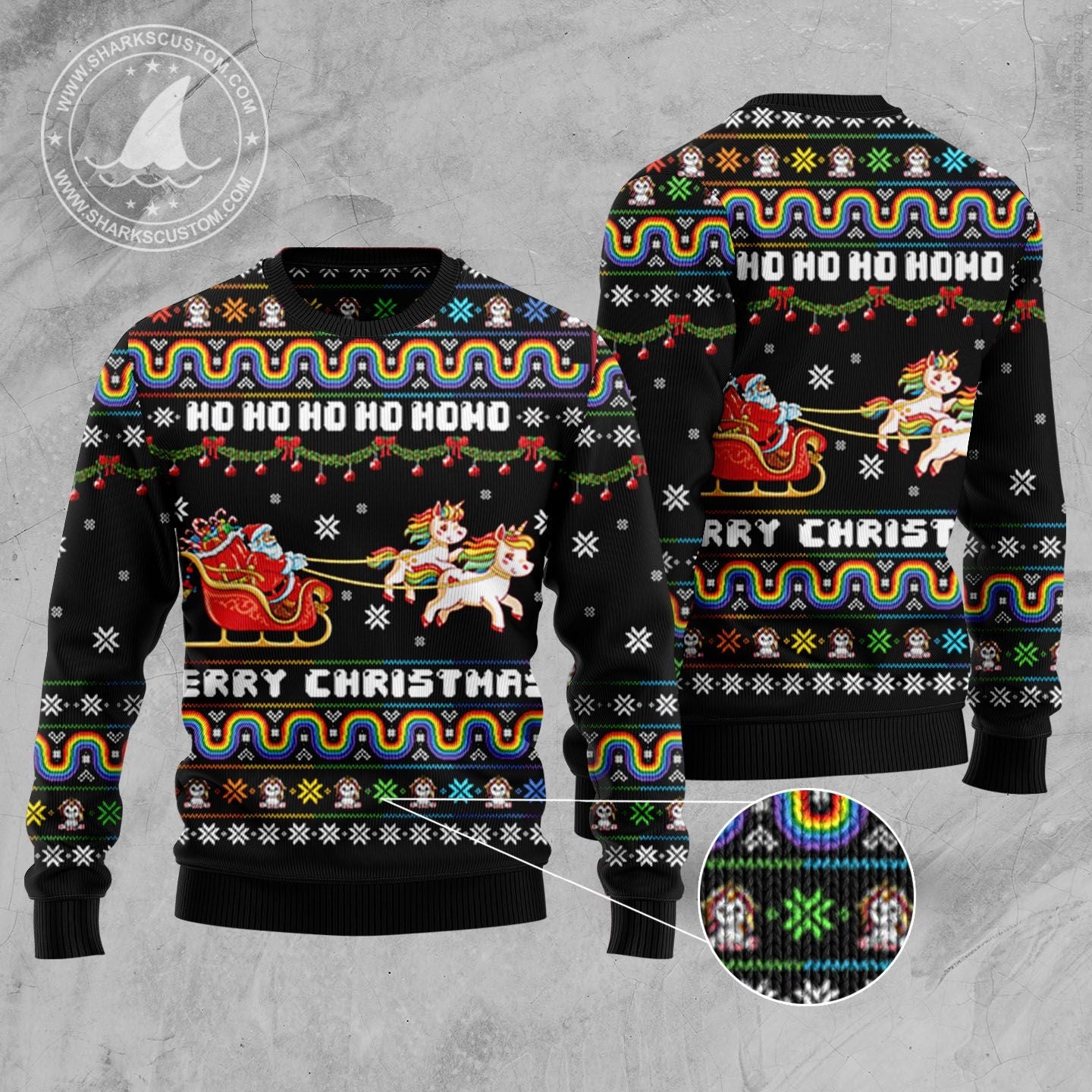 litzzy Unicorn Merry Christmas D2409 Ugly Christmas Sweater -  Best Gift For Christmas, Noel Malalan - Christmas Signature sweater   