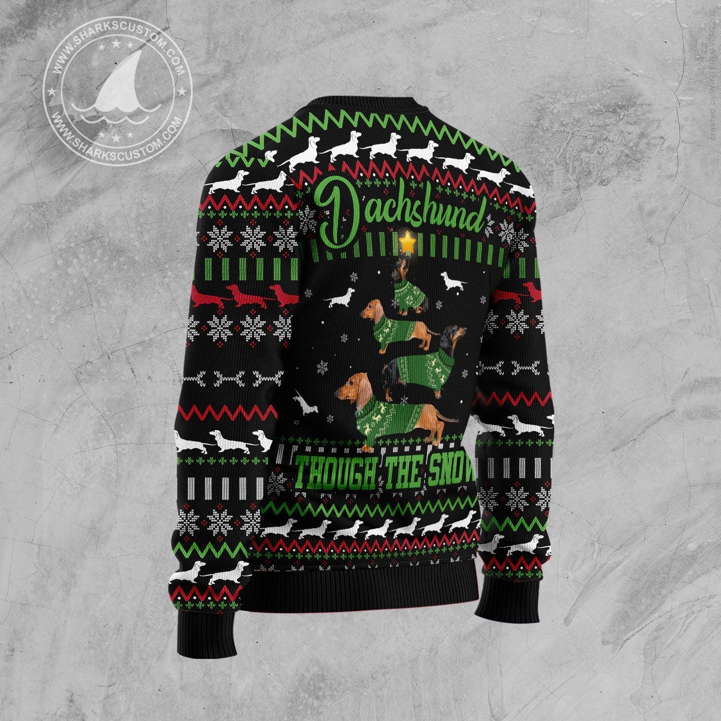 litzzy Dachshund Through Snow Christmas T239 Ugly Christmas Sweater -  Best Gift For Christmas, Noel Malalan - Christmas Signature sweater   