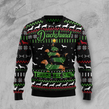 litzzy Dachshund Through Snow Christmas T239 Ugly Christmas Sweater -  Best Gift For Christmas, Noel Malalan - Christmas Signature sweater   
