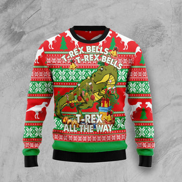 litzzy T-rex Tree Christmas T239 Ugly Christmas Sweater -  Best Gift For Christmas, Noel Malalan - Christmas Signature sweater   
