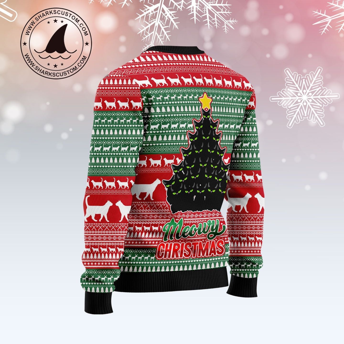 litzzy Black Cat Meowy Christmas TY239 Ugly Christmas Sweater -  Best Gift For Christmas, Noel Malalan - Christmas Signature sweater   