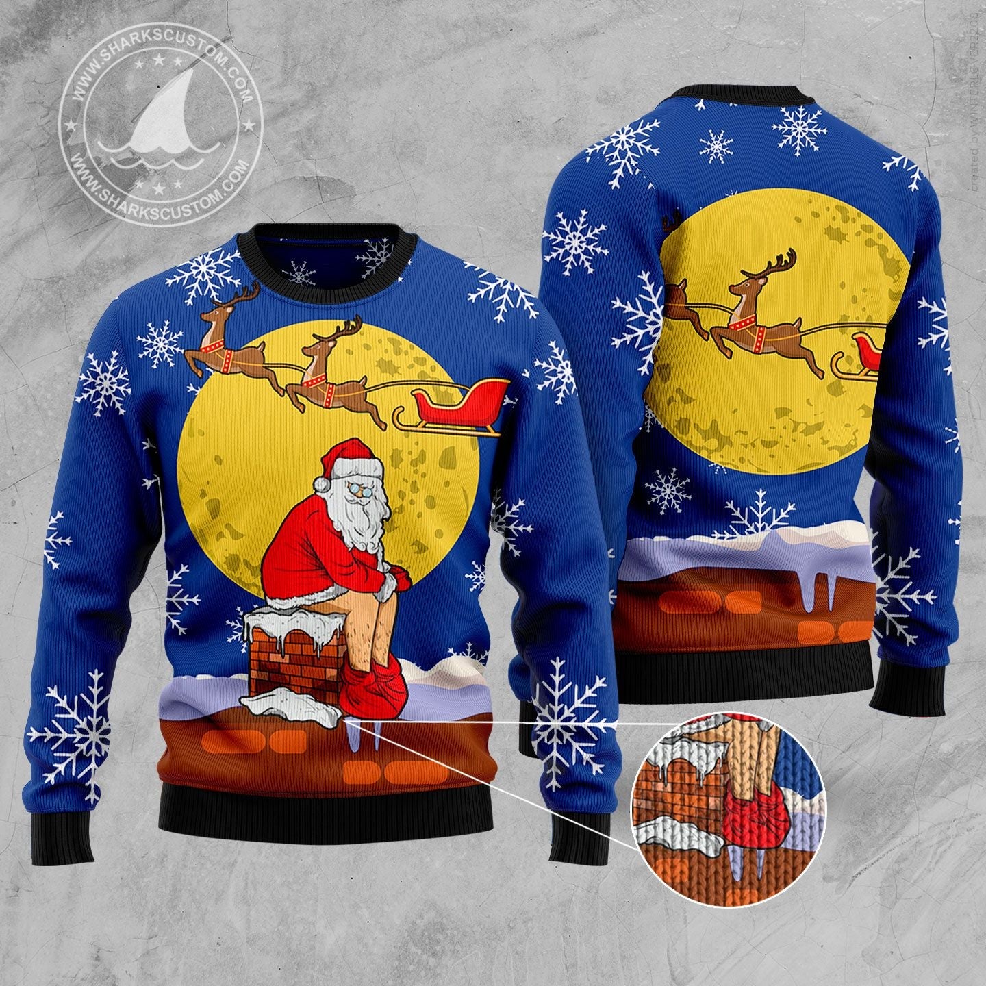 litzzy Funny Santa Xmas HZ92305 Ugly Christmas Sweater -  Best Gift For Christmas, Noel Malalan - Christmas Signature sweater   
