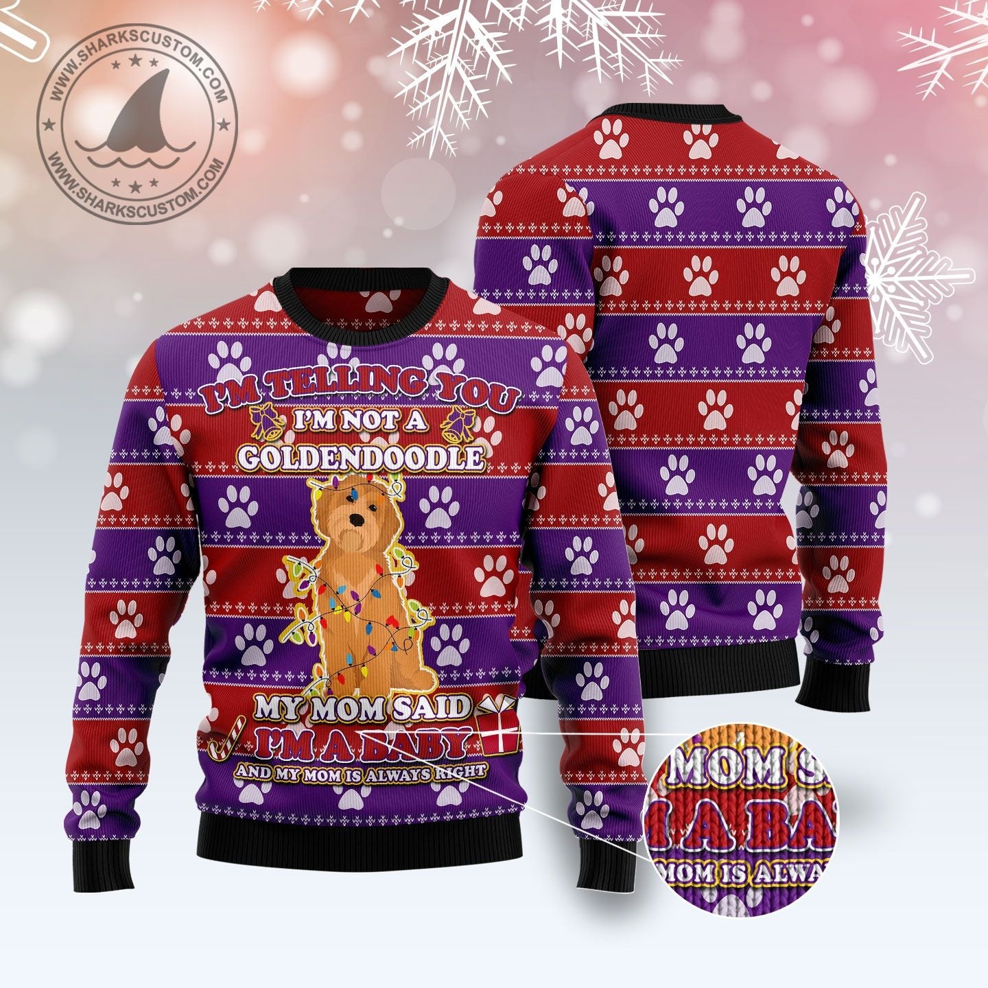 litzzy Goldendoodle Baby Christmas T249 Ugly Christmas Sweater -  Best Gift For Christmas, Noel Malalan - Christmas Signature sweater   