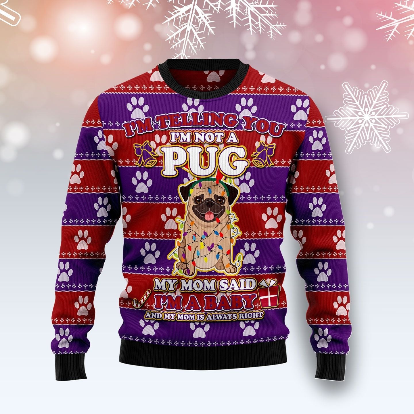 litzzy Pug Baby Christmas T249 Ugly Christmas Sweater -  Best Gift For Christmas, Noel Malalan - Christmas Signature sweater   