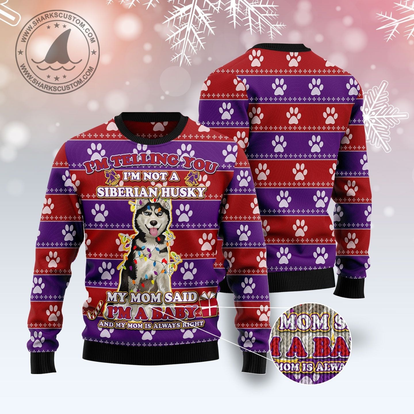 litzzy Siberian Husky Baby Christmas T249 Ugly Christmas Sweater -  Best Gift For Christmas, Noel Malalan - Christmas Signature sweater   