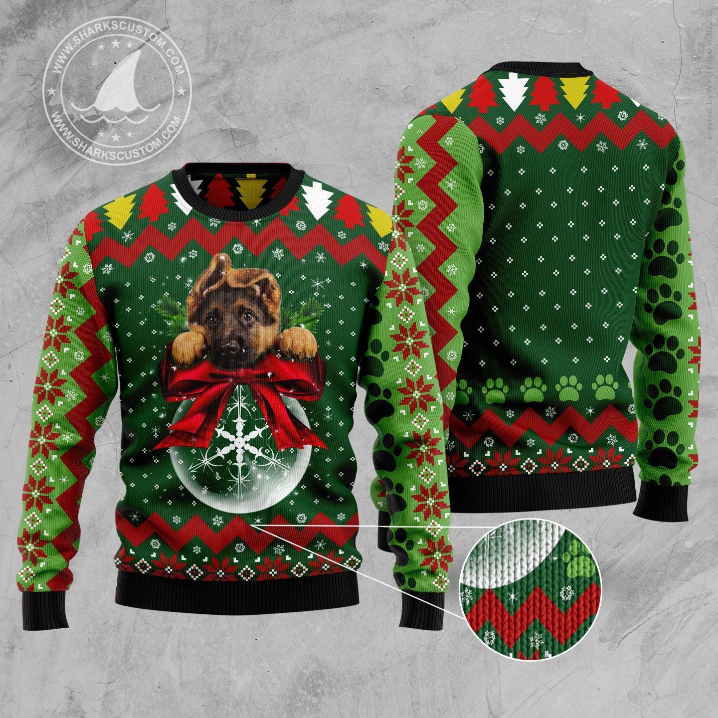 litzzy German Shepherd Christmas T249 Ugly Christmas Sweater -  Best Gift For Christmas, Noel Malalan - Christmas Signature sweater   