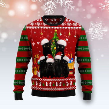 litzzy Black Cat Family Christmas T259 Ugly Christmas Sweater -  Best Gift For Christmas, Noel Malalan - Christmas Signature sweater   