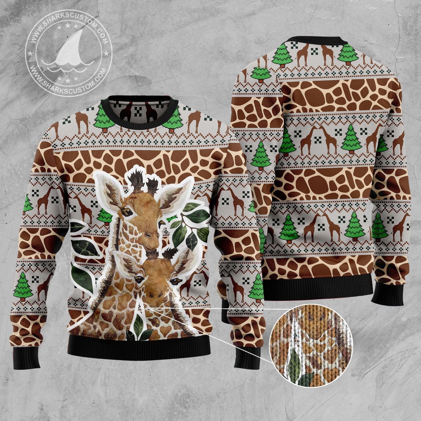 litzzy Giraffe Family Christmas T259 Ugly Christmas Sweater -  Best Gift For Christmas, Noel Malalan - Christmas Signature sweater   