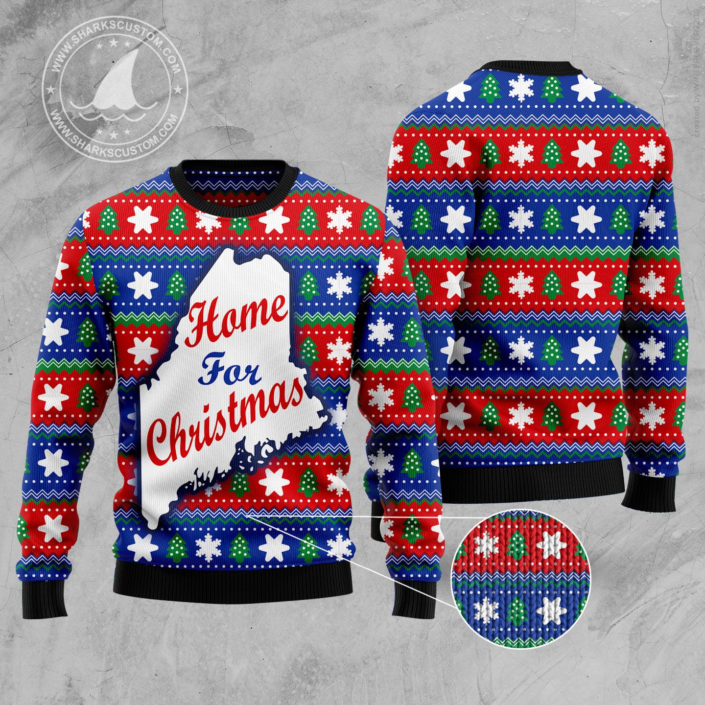 litzzy Home For Christmas Maine HT92402 Ugly Christmas Sweater -  Best Gift For Christmas, Noel Malalan - Christmas Signature sweater   
