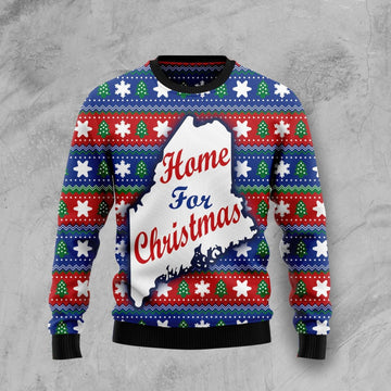 litzzy Home For Christmas Maine HT92402 Ugly Christmas Sweater -  Best Gift For Christmas, Noel Malalan - Christmas Signature sweater   
