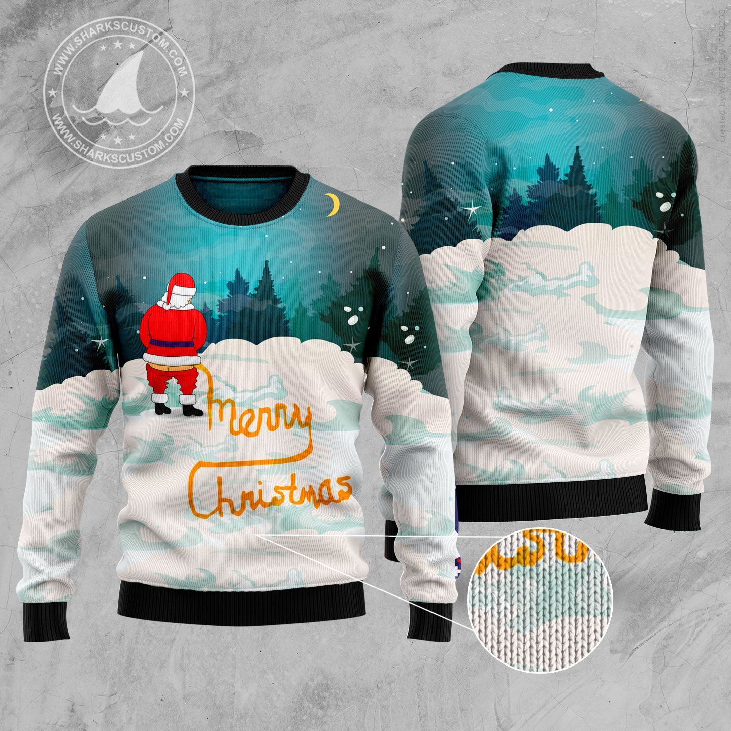 litzzy Santa Merry Christmas HT92408 Ugly Christmas Sweater -  Best Gift For Christmas, Noel Malalan - Christmas Signature sweater   