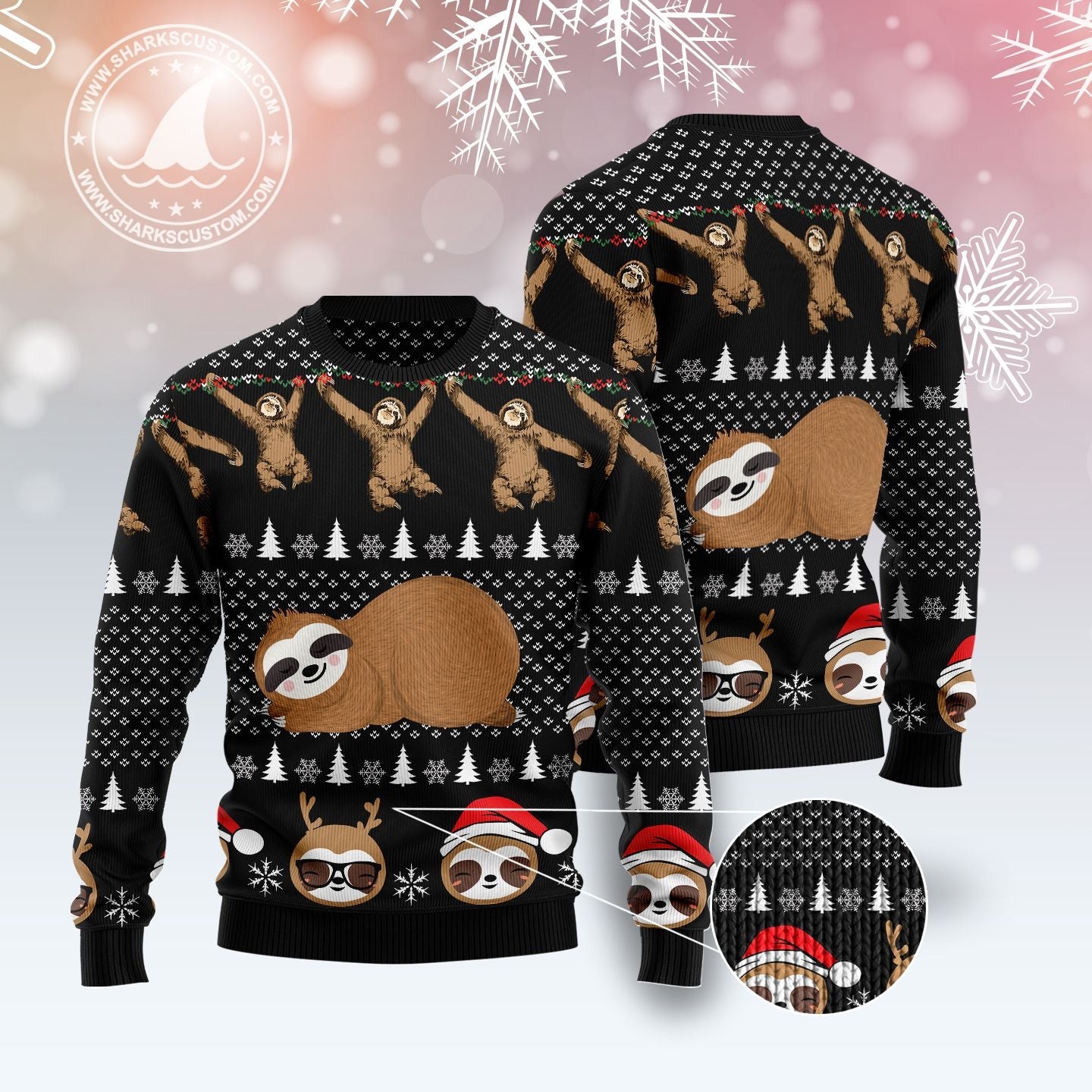 litzzy Crazy Sloth G5928 Ugly Christmas Sweater -  Best Gift For Christmas, Noel Malalan - Christmas Signature sweater   