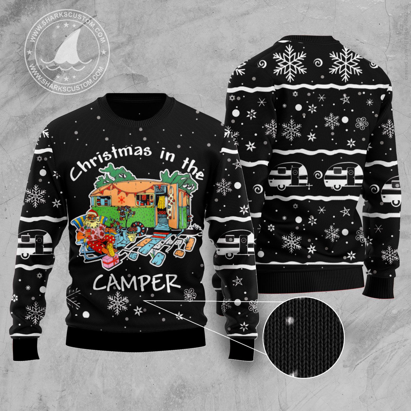 litzzy Santa Camping TY299 Ugly Christmas Sweater -  Best Gift For Christmas, Noel Malalan - Christmas Signature sweater   