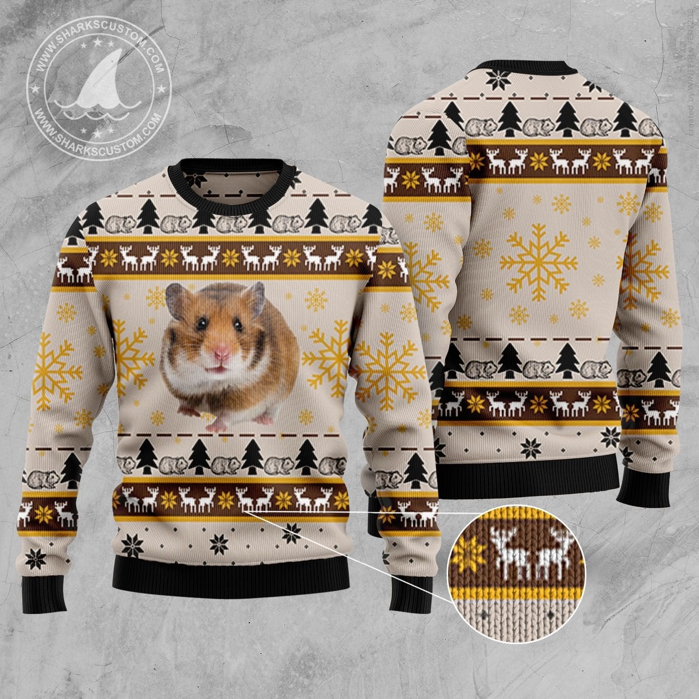 litzzy Hamster Cute D3009 Ugly Christmas Sweater -  Best Gift For Christmas, Noel Malalan - Christmas Signature sweater   