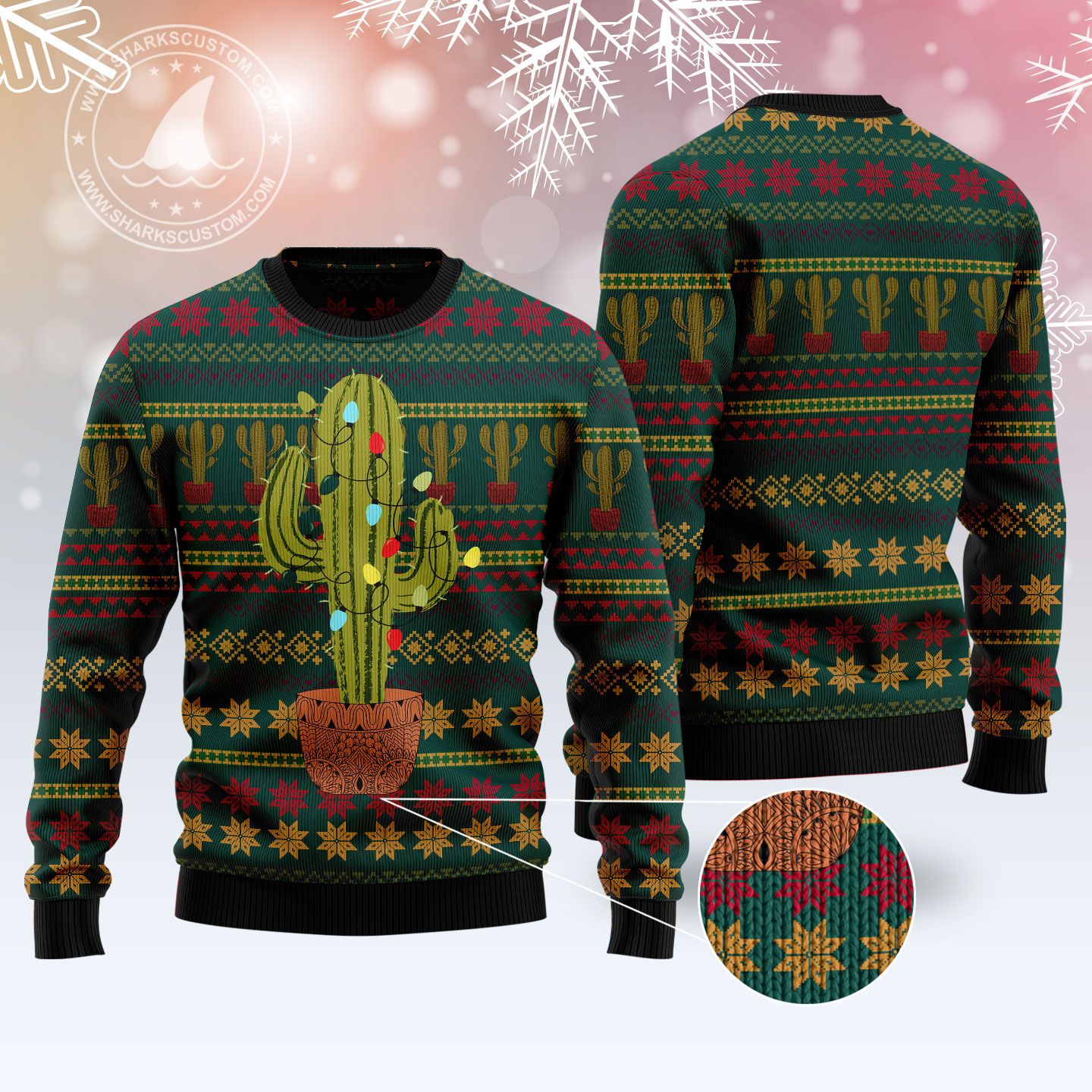 litzzy Cactus Christmas T309 Ugly Christmas Sweater -  Best Gift For Christmas, Noel Malalan - Christmas Signature sweater   