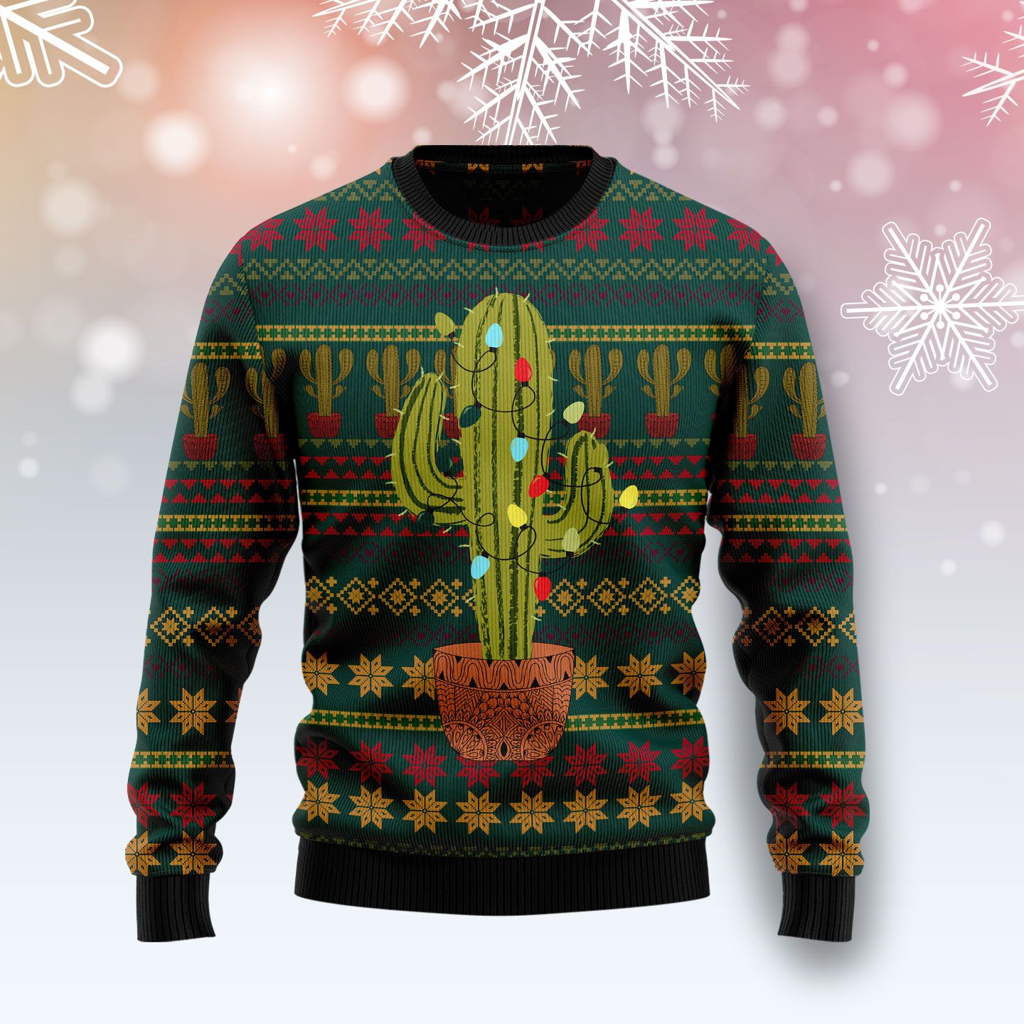 litzzy Cactus Christmas T309 Ugly Christmas Sweater -  Best Gift For Christmas, Noel Malalan - Christmas Signature sweater   