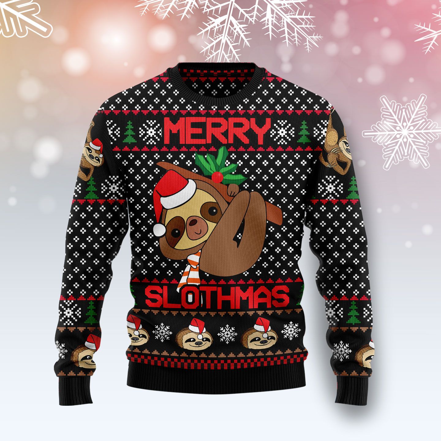 litzzy Merry Slothmas T309 Ugly Christmas Sweater -  Best Gift For Christmas, Noel Malalan - Christmas Signature sweater   