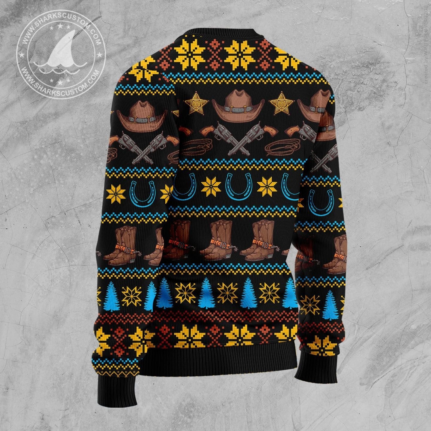 litzzy Cowboy Merry Christmas D0110 Ugly Christmas Sweater -  Best Gift For Christmas, Noel Malalan - Christmas Signature sweater   