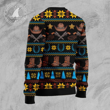 litzzy Cowboy Merry Christmas D0110 Ugly Christmas Sweater -  Best Gift For Christmas, Noel Malalan - Christmas Signature sweater   