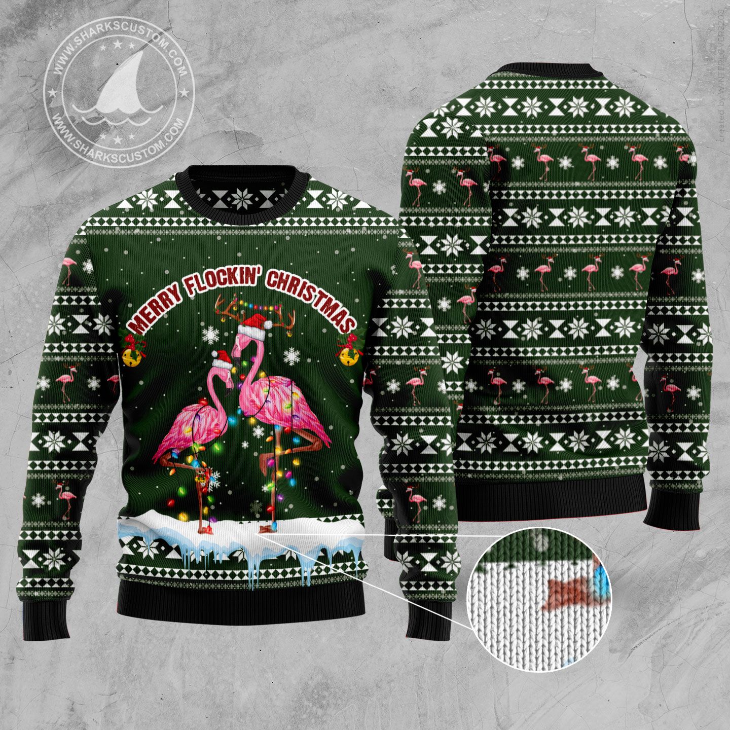 litzzy Merry Flockin??? Christmas TY110 Ugly Christmas Sweater -  Best Gift For Christmas, Noel Malalan - Christmas Signature sweater   