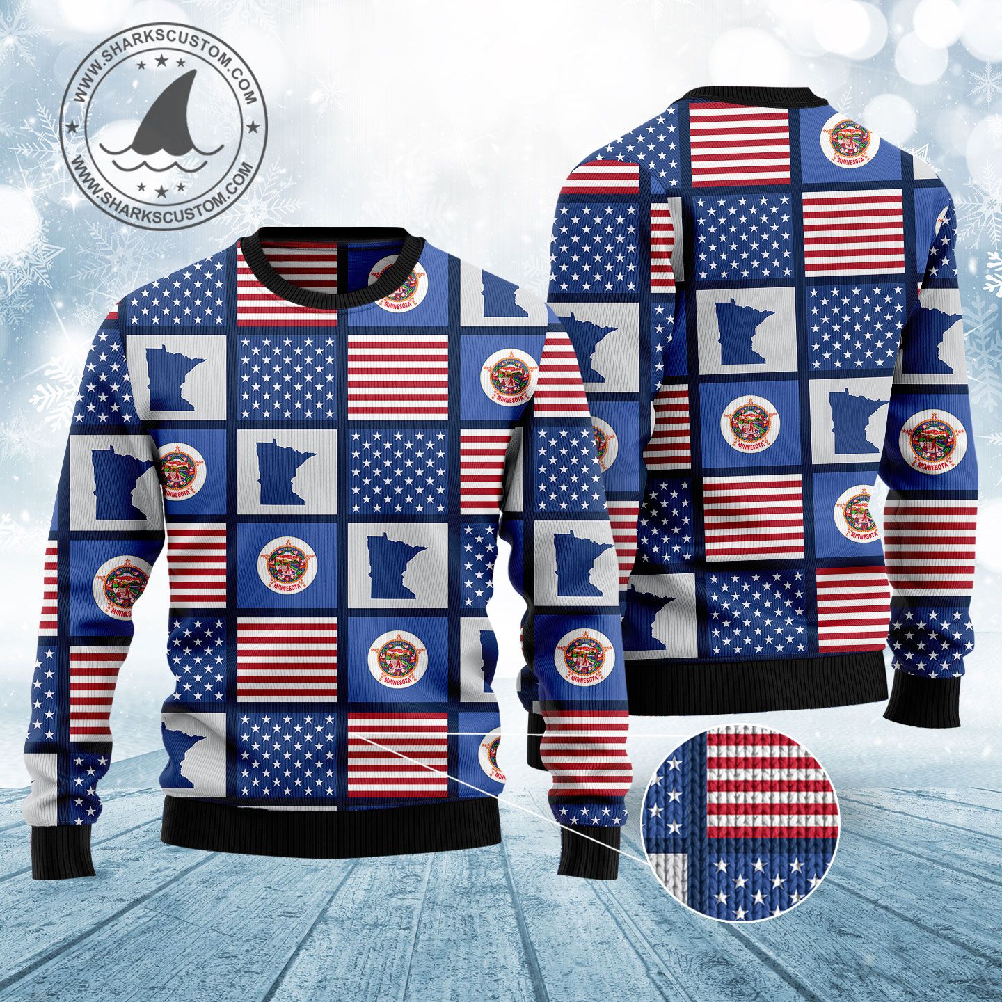 litzzy Amazing Minnesota H100135 Ugly Christmas Sweater -  Best Gift For Christmas, Noel Malalan - Christmas Signature sweater   