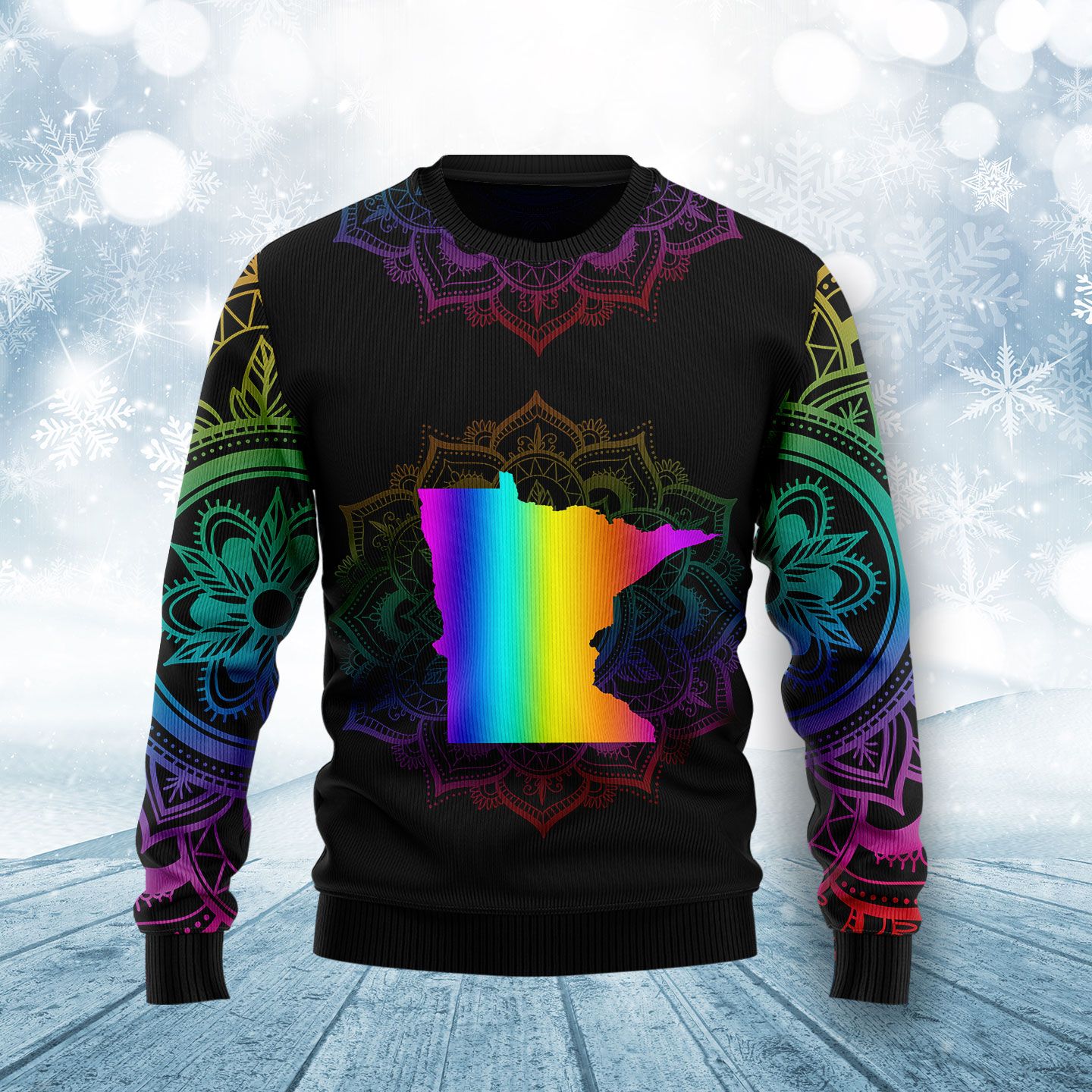litzzy Awesome Minnesota H100136 Ugly Christmas Sweater -  Best Gift For Christmas, Noel Malalan - Christmas Signature sweater   