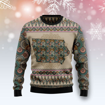 litzzy IOWA Mandala T210 Ugly Christmas Sweater -  Best Gift For Christmas, Noel Malalan - Christmas Signature sweater   