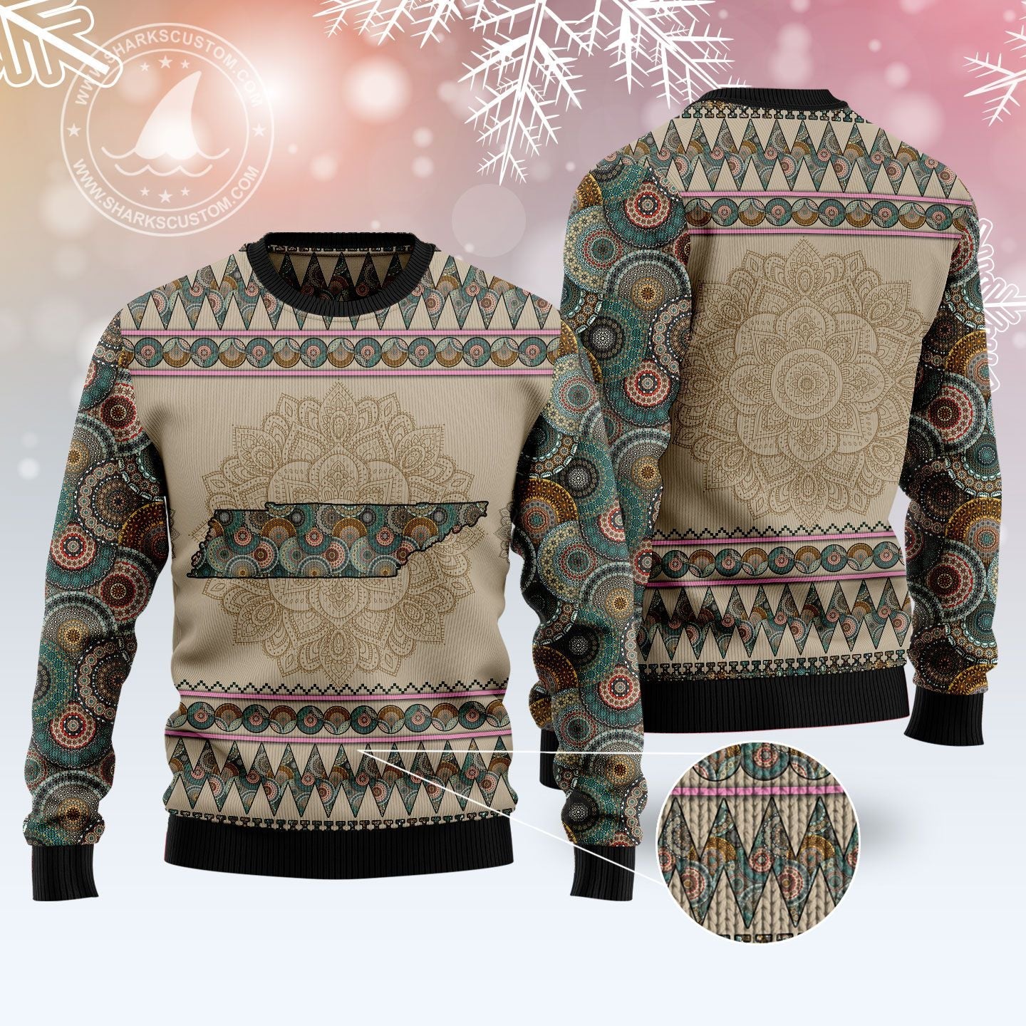 litzzy Tennessee Mandala T210 Ugly Christmas Sweater -  Best Gift For Christmas, Noel Malalan - Christmas Signature sweater   