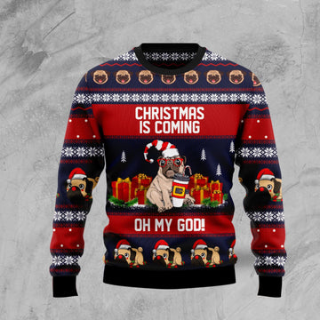 litzzy Pug Christmas Is Coming TY210 Ugly Christmas Sweater -  Best Gift For Christmas, Noel Malalan - Christmas Signature sweater   