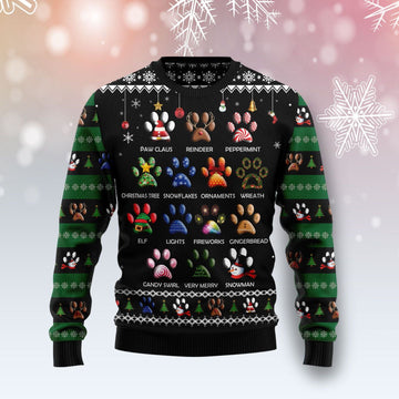 litzzy Dog Pawprint T210 Ugly Christmas Sweater -  Best Gift For Christmas, Noel Malalan - Christmas Signature sweater   