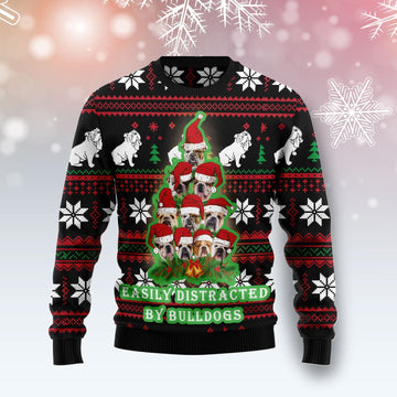 litzzy Bulldog Pine Tree Christmas TG5105 Ugly Christmas Sweater -  Best Gift For Christmas, Noel Malalan - Christmas Signature sweater   