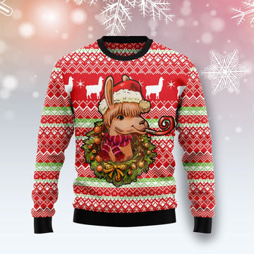 litzzy Llama Loves Christmas G5105 Ugly Christmas Sweater -  Best Gift For Christmas, Noel Malalan - Christmas Signature sweater   
