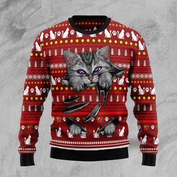 litzzy Cat Scratch TY510 Ugly Christmas Sweater -  Best Gift For Christmas, Noel Malalan - Christmas Signature sweater   