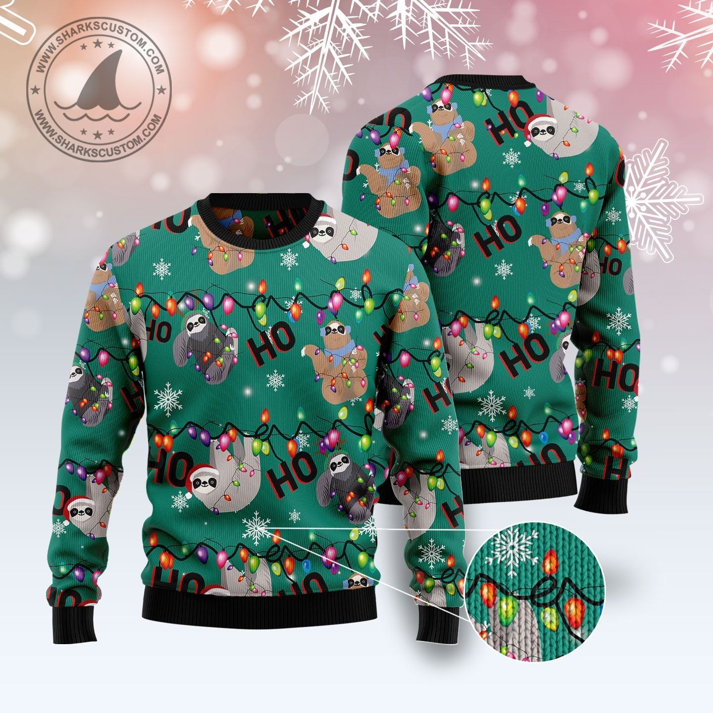 litzzy Sloth Hohoho T510 Ugly Christmas Sweater -  Best Gift For Christmas, Noel Malalan - Christmas Signature sweater   