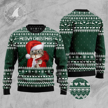 litzzy Cat Santa D0610 Ugly Christmas Sweater -  Best Gift For Christmas, Noel Malalan - Christmas Signature sweater   