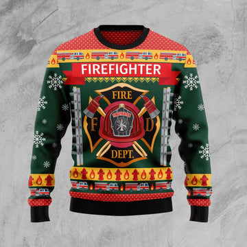 litzzy Firefighter Xmas D0610 Ugly Christmas Sweater -  Best Gift For Christmas, Noel Malalan - Christmas Signature sweater   