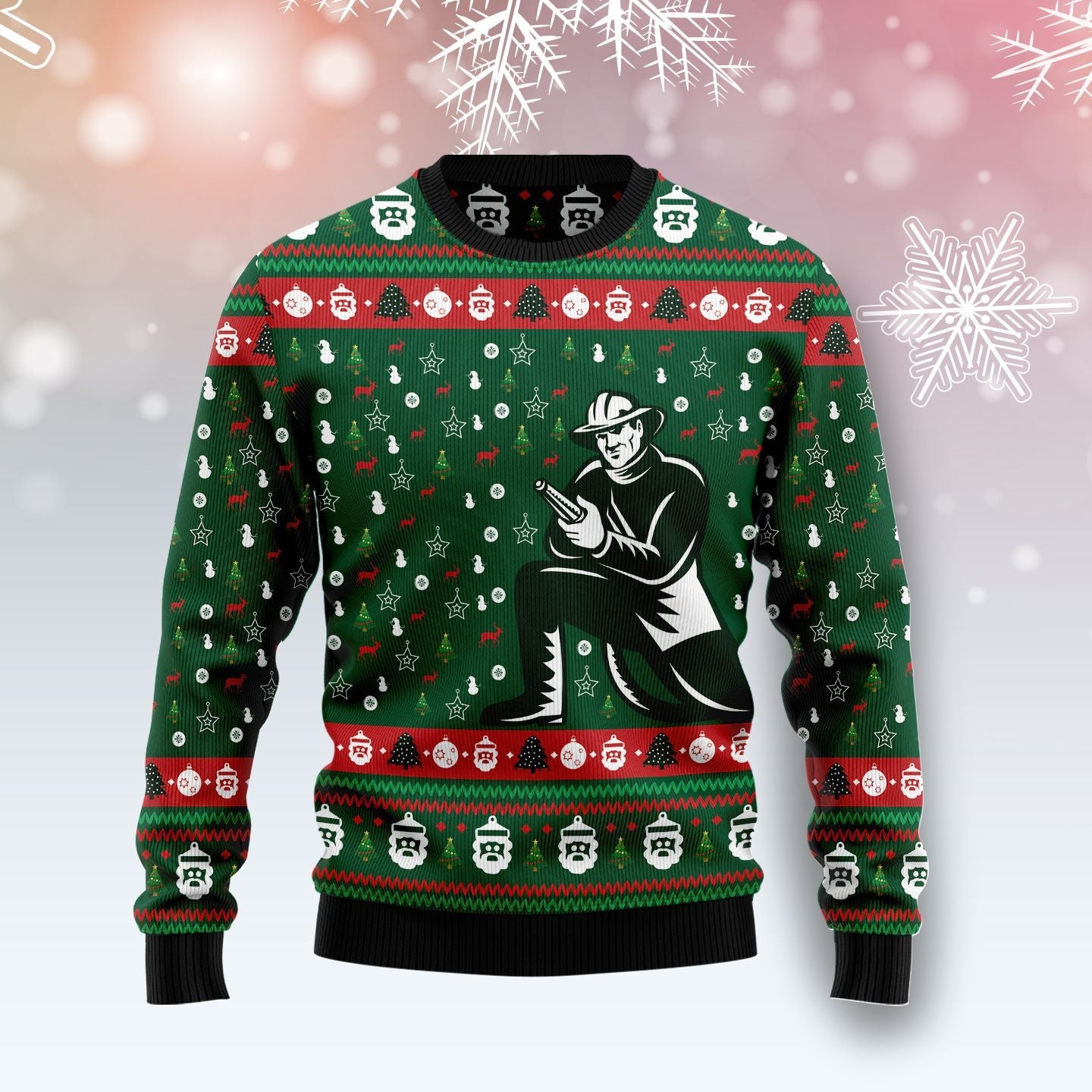 litzzy Awesome Firefighter G5106 Ugly Christmas Sweater -  Best Gift For Christmas, Noel Malalan - Christmas Signature sweater   