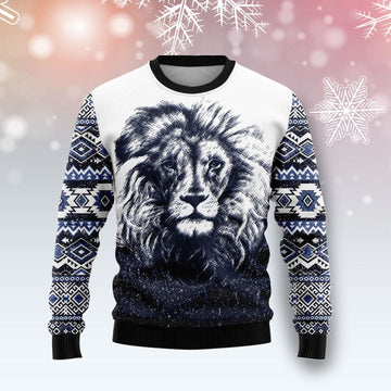 litzzy Awesome Lion G5106 Ugly Christmas Sweater -  Best Gift For Christmas, Noel Malalan - Christmas Signature sweater   
