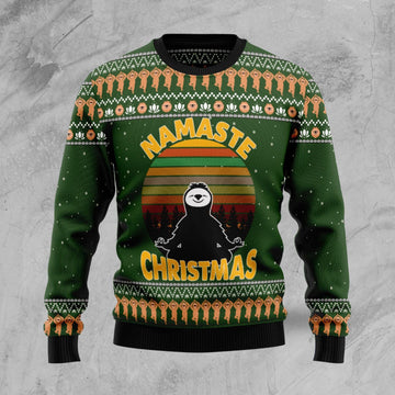 litzzy Sloth Namaste TY610 Ugly Christmas Sweater -  Best Gift For Christmas, Noel Malalan - Christmas Signature sweater   