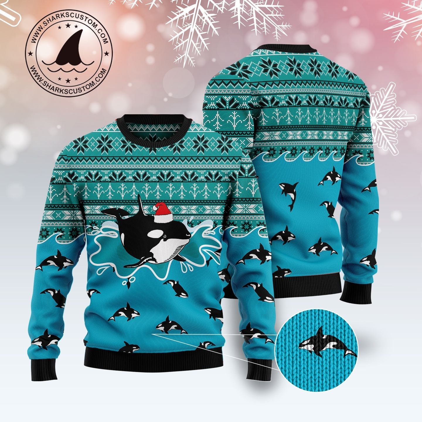 litzzy Whale Santa Claus TG5106 Ugly Christmas Sweater -  Best Gift For Christmas, Noel Malalan - Christmas Signature sweater   