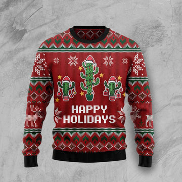 litzzy Christmas Cactus HT100124 Ugly Christmas Sweater -  Best Gift For Christmas, Noel Malalan - Christmas Signature sweater   